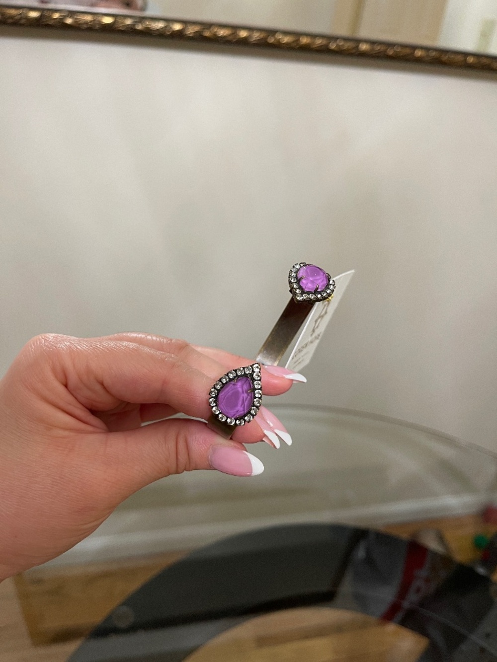 Loren Hope Purple Crystal Teardrop Bracelet NWT